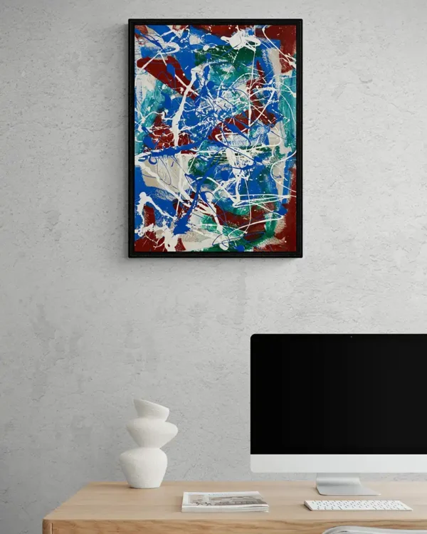 Obrazek action painting abstrakcyjny