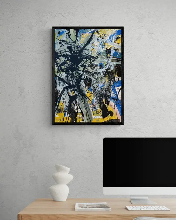 Obrazek abstrakcja action painting
