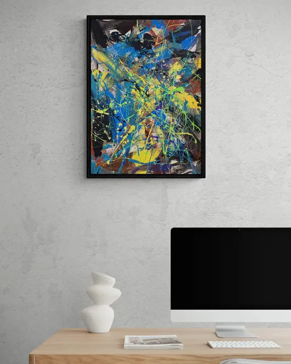 Obraz abstrakcyjny action-painting